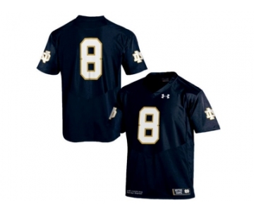 2015 Under Armour Mens' Norte Dame Fighting Irish #8 College Football Jersey - Navy Blue