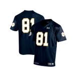 2015 Under Armour Mens' Norte Dame Fighting Irish #81 College Football Jersey - Navy Blue