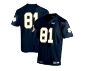 2015 Under Armour Mens' Norte Dame Fighting Irish #81 College Football Jersey - Navy Blue