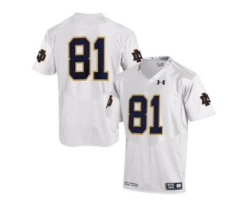 2015 Under Armour Mens' Norte Dame Fighting Irish #81 College Football Jersey - White