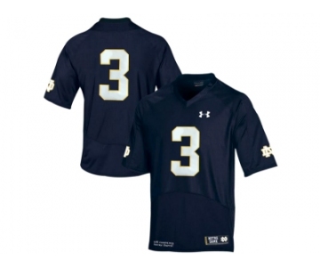 2015 Under Armour Men's Norte Dame Fighting Irish Joe Montana #3 Shamrock Series College Football Jersey - Blue