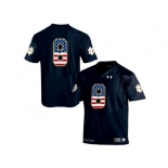 2016 US Flag Fashion 2015 Under Armour Mens' Norte Dame Fighting Irish #8 College Football Jersey - Navy Blue