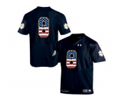 2016 US Flag Fashion 2015 Under Armour Mens' Norte Dame Fighting Irish #8 College Football Jersey - Navy Blue