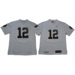 Fighting Irish #12 Ian Book White Limited Stitched NCAA Jersey