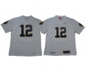 Fighting Irish #12 Ian Book White Limited Stitched NCAA Jersey