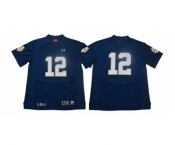 Notre Dame Fighting Irish #12 Blue Under Armour College Football Jersey