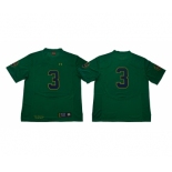 Notre Dame Fighting Irish #3 Green Under Armour College Football Jersey