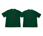 Notre Dame Fighting Irish #3 Green Under Armour College Football Jersey