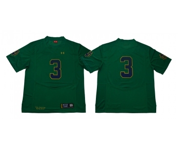 Notre Dame Fighting Irish #3 Green Under Armour College Football Jersey