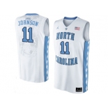 2016 Men's North Carolina Tar Heels Brice Johnson #11 College Basketball Jersey - White