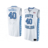 2016 Men's North Carolina Tar Heels Harrison Barnes #40 College Basketball Jersey - Whi