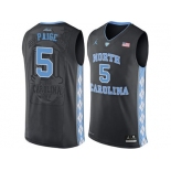 2016 Men's North Carolina Tar Heels Marcus Paige #5 College Basketball Jersey - Black