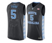 2016 Men's North Carolina Tar Heels Marcus Paige #5 College Basketball Jersey - Black