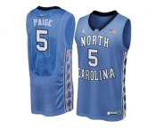 2016 Men's North Carolina Tar Heels Marcus Paige #5 College Basketball Jersey - Blue