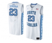 2016 Men's North Carolina Tar Heels Michael Jordan #23 College Basketball Jersey - White