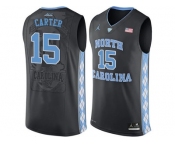 2016 Men's North Carolina Tar Heels Vince Carter #15 College Basketball Jersey - Black