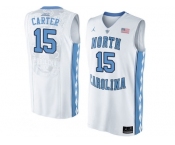 2016 Men's North Carolina Tar Heels Vince Carter #15 College Basketball Jersey - White