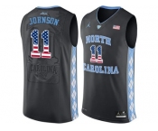 2016 US Flag Fashion 2016 Men's North Carolina Tar Heels Brice Johnson #11 College Basketball Jersey - Black