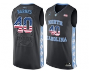 2016 US Flag Fashion 2016 Men's North Carolina Tar Heels Harrison Barnes #40 College Basketball Jersey - Black