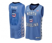 2016 US Flag Fashion 2016 Men's North Carolina Tar Heels Marcus Paige #5 College Basketball Jersey - Blue