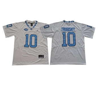 North Carolina Tar Heels #10 Mitch Trubisky White College Football Jersey