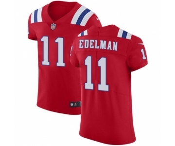 Men's Nike New England Patriots #11 Julian Edelman Red Alternate Vapor Untouchable Elite Player NFL Jersey