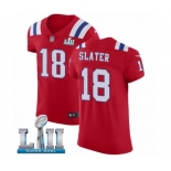 Men's Nike New England Patriots #18 Matthew Slater Red Alternate Vapor Untouchable Elite Player Super Bowl LII NFL Jersey