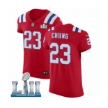 Men's Nike New England Patriots #23 Patrick Chung Red Alternate Vapor Untouchable Elite Player Super Bowl LII NFL Jersey