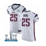 Men's Nike New England Patriots #25 Eric Rowe White Vapor Untouchable Elite Player Super Bowl LII NFL Jersey