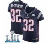 Men's Nike New England Patriots #32 Devin McCourty Navy Blue Team Color Vapor Untouchable Elite Player Super Bowl LII NFL Jersey