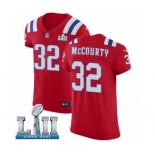 Men's Nike New England Patriots #32 Devin McCourty Red Alternate Vapor Untouchable Elite Player Super Bowl LII NFL Jersey