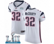 Men's Nike New England Patriots #32 Devin McCourty White Vapor Untouchable Elite Player Super Bowl LII NFL Jersey