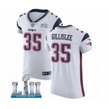 Men's Nike New England Patriots #35 Mike Gillislee White Vapor Untouchable Elite Player Super Bowl LII NFL Jersey