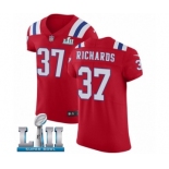 Men's Nike New England Patriots #37 Jordan Richards Red Alternate Vapor Untouchable Elite Player Super Bowl LII NFL Jersey