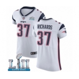 Men's Nike New England Patriots #37 Jordan Richards White Vapor Untouchable Elite Player Super Bowl LII NFL Jersey