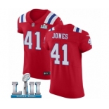 Men's Nike New England Patriots #41 Cyrus Jones Red Alternate Vapor Untouchable Elite Player Super Bowl LII NFL Jersey