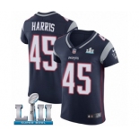 Men's Nike New England Patriots #45 David Harris Navy Blue Team Color Vapor Untouchable Elite Player Super Bowl LII NFL Jersey