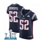 Men's Nike New England Patriots #52 Elandon Roberts Navy Blue Team Color Vapor Untouchable Elite Player Super Bowl LII NFL Jersey