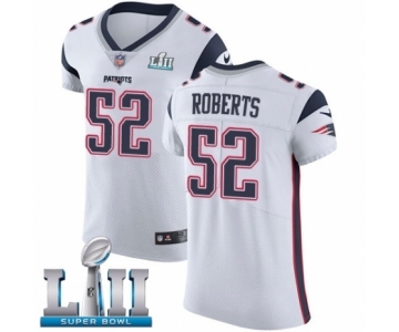 Men's Nike New England Patriots #52 Elandon Roberts White Vapor Untouchable Elite Player Super Bowl LII NFL Jersey