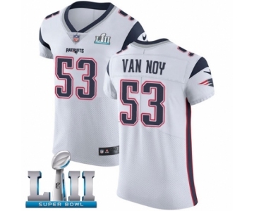 Men's Nike New England Patriots #53 Kyle Van Noy White Vapor Untouchable Elite Player Super Bowl LII NFL Jersey