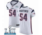 Men's Nike New England Patriots #54 Dont'a Hightower White Vapor Untouchable Elite Player Super Bowl LII NFL Jersey