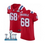 Men's Nike New England Patriots #68 LaAdrian Waddle Red Alternate Vapor Untouchable Elite Player Super Bowl LII NFL Jersey