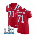 Men's Nike New England Patriots #71 Cameron Fleming Red Alternate Vapor Untouchable Elite Player Super Bowl LII NFL Jersey