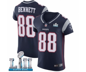 Men's Nike New England Patriots #88 Martellus Bennett Navy Blue Team Color Vapor Untouchable Elite Player Super Bowl LII NFL Jersey