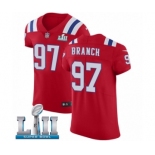 Men's Nike New England Patriots #97 Alan Branch Red Alternate Vapor Untouchable Elite Player Super Bowl LII NFL Jersey