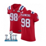 Men's Nike New England Patriots #98 Trey Flowers Red Alternate Vapor Untouchable Elite Player Super Bowl LII NFL Jersey