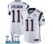 Men's Nike New England Patriots #11 Julian Edelman White Vapor Untouchable Limited Player Super Bowl LII NFL Jersey