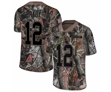 Men's Nike New England Patriots #12 Tom Brady Camo Rush Realtree Limited NFL Jersey