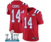 Men's Nike New England Patriots #14 Brandin Cooks Red Alternate Vapor Untouchable Limited Player Super Bowl LII NFL Jersey