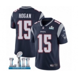 Men's Nike New England Patriots #15 Chris Hogan Navy Blue Team Color Vapor Untouchable Limited Player Super Bowl LII NFL Jersey